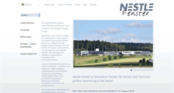 Desktop Screenshot of nestle-fenster.de